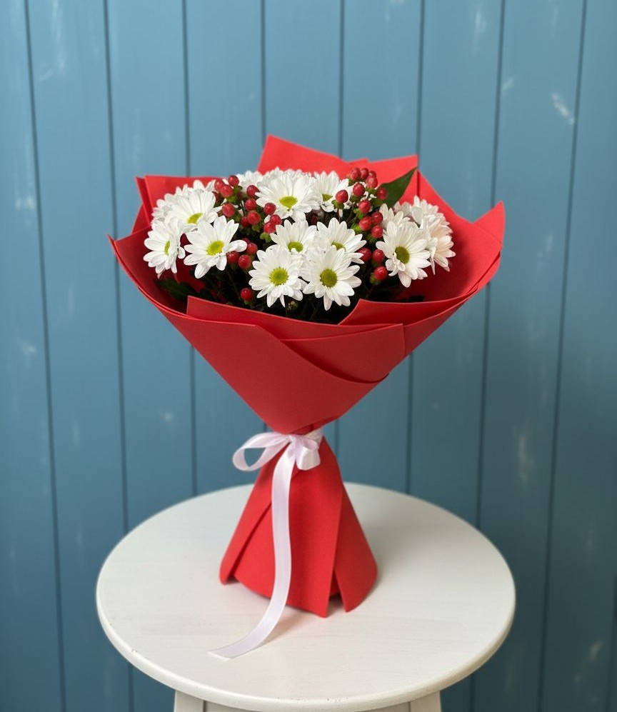 Букет цветов из: Хризантемы в Больших Ключах