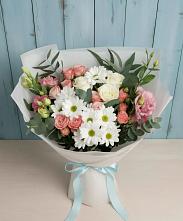 Букет цветов из:  Розы, Лизиантусы и Хризантемы #REPLACE_PRED# Больших Ключах