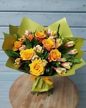 Букет цветов из:  Альстромерии и Розы в Больших Ключах