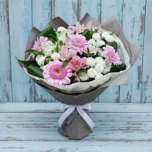 Букет цветов из:  Герберы, Альстромерии и Хризантемы #REPLACE_PRED# Больших Ключах