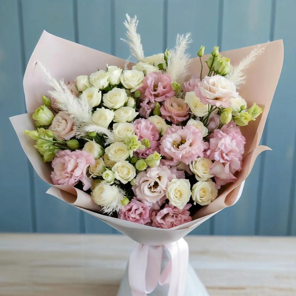 Букет цветов из: Альстромерии и Розы в Больших Ключах