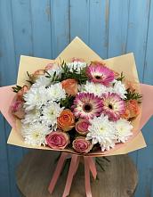 Букет цветов из:  Розы, Герберы и Хризантемы #REPLACE_PRED# Больших Ключах