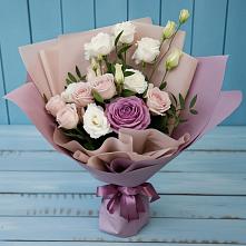 Букет цветов из:  Розы и Лизиантусы #REPLACE_PRED# Больших Ключах