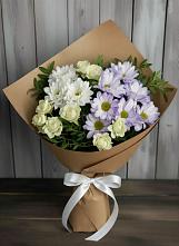 Букет цветов из:  Хризантемы и Розы в Больших Ключах