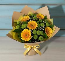 Букет цветов из:  Герберы и Хризантемы #REPLACE_PRED# Больших Ключах
