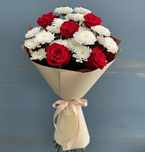 Букет цветов из:  Розы и Хризантемы в Больших Ключах