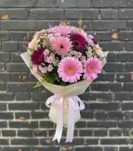 Букет цветов из:  Герберы и Хризантемы в Больших Ключах