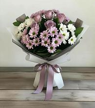 Букет цветов из:  Хризантемы и Розы в Больших Ключах