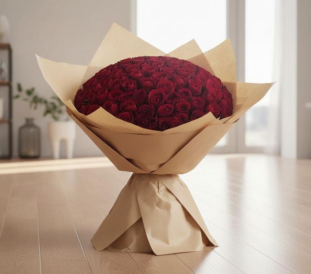 Букет 101 Красная роза в Больших Ключах